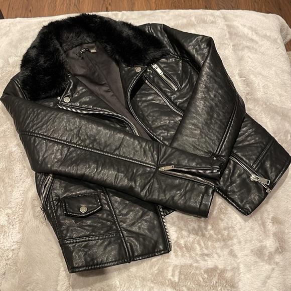 DEX pleather winter bomber coat - Picture 2 of 5